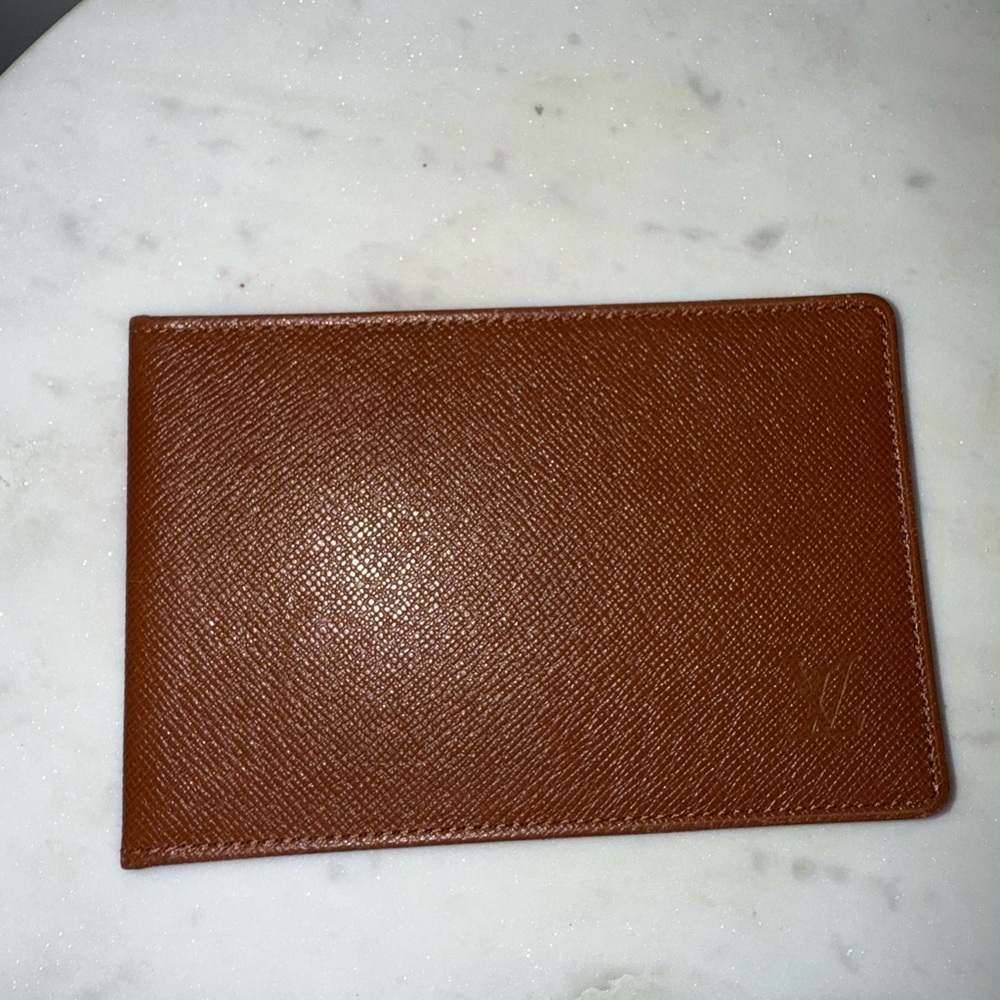 Louis Vuitton Brown Taiga ID Holder Card Wallet Insert